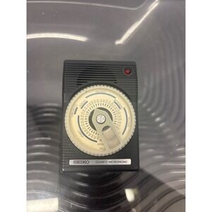 Seiko Quartz Metronome Model SQM 348 Black Tempo Adjuster 440 Hz